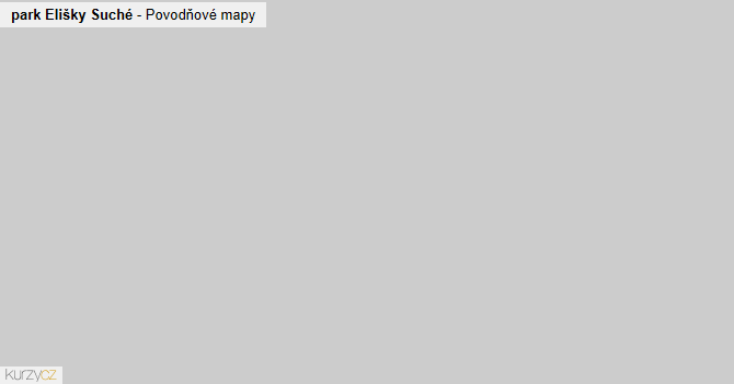 park Elišky Suché - záplavové mapy stoleté vody