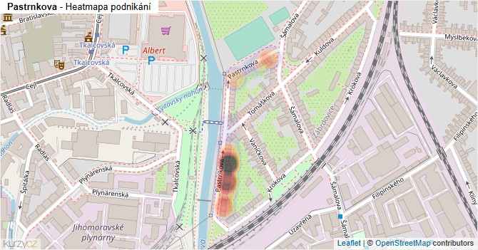 Pastrnkova - mapa podnikání