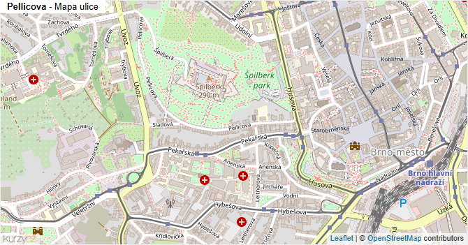 Pellicova - mapa ulice