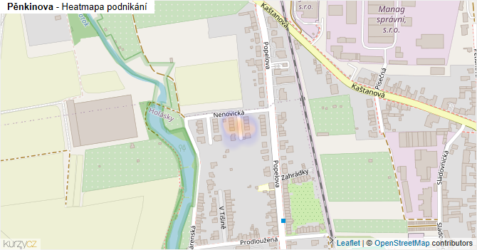 Pěnkinova - mapa podnikání