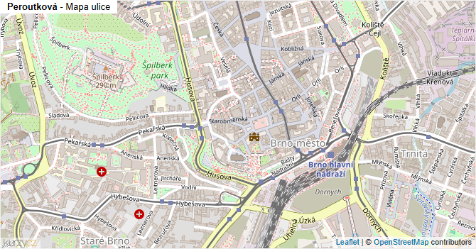 Peroutková - mapa ulice