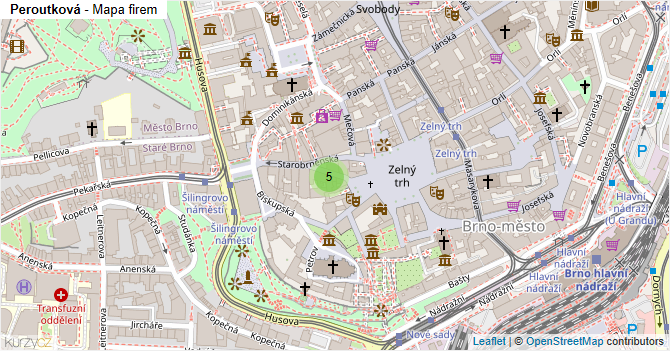 Peroutková - mapa firem