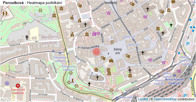 Peroutková - mapa podnikání