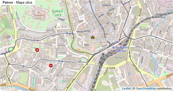 Petrov - mapa ulice