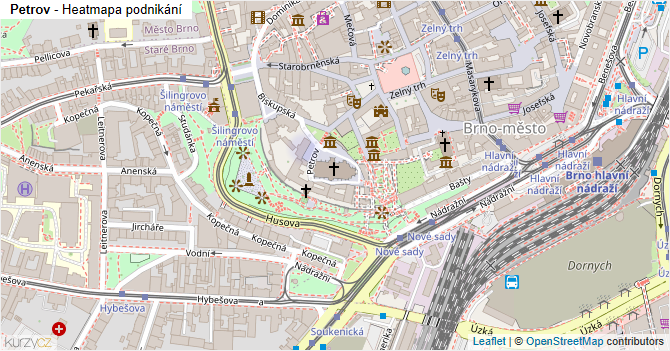 Petrov - mapa podnikání
