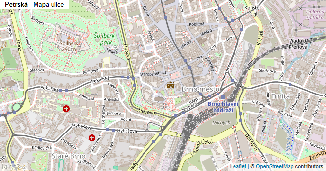 Petrská - mapa ulice