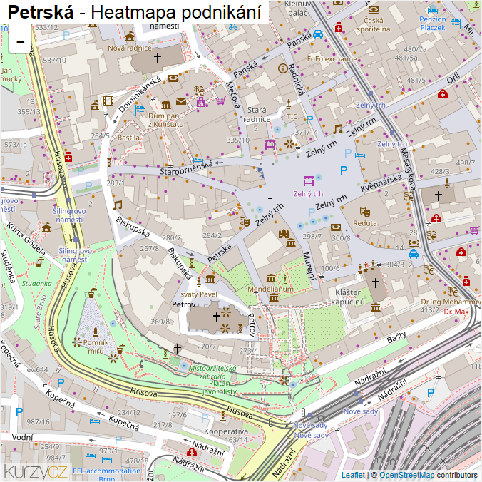 Mapa Petrská - Firmy v ulici.