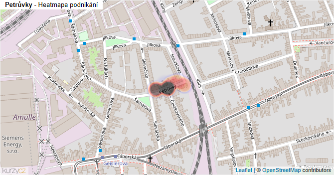 Petrůvky - mapa podnikání