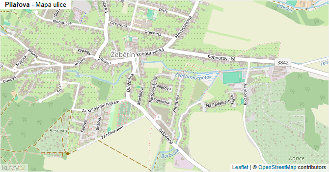 Pilařova - mapa ulice