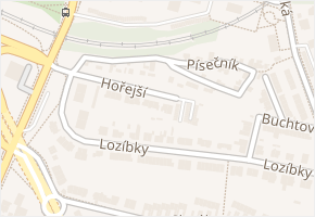 Písečník v obci Brno - mapa ulice
