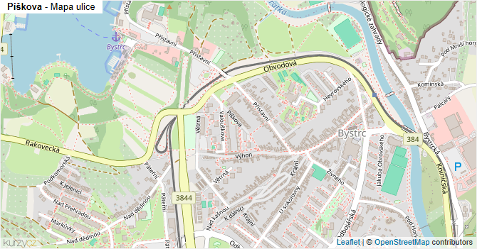 Píškova - mapa ulice