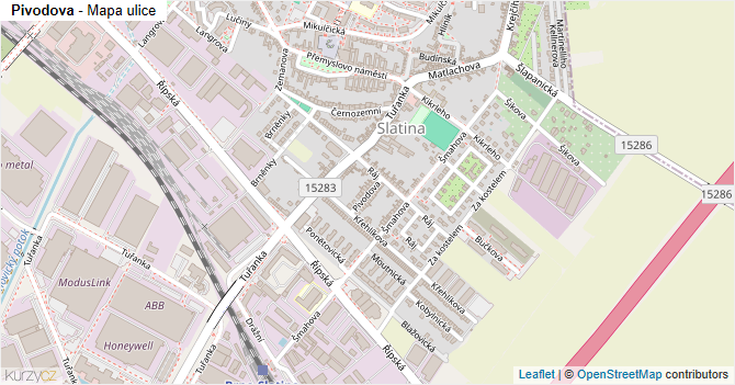 Pivodova - mapa ulice