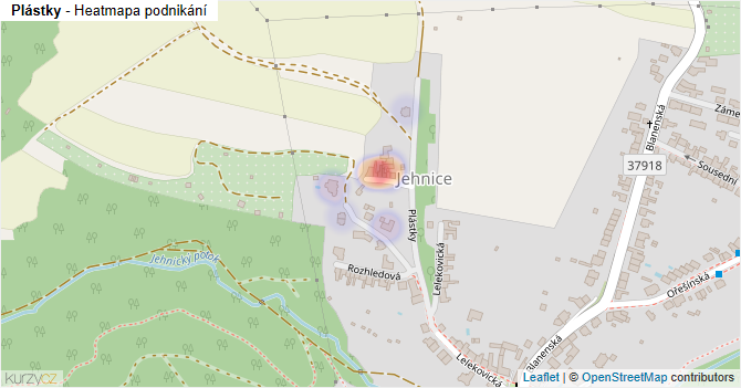 Plástky - mapa firem