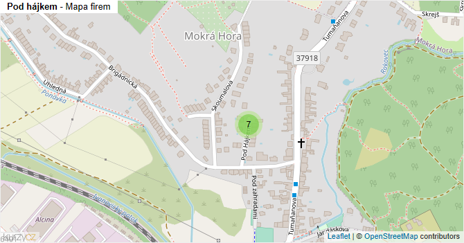 Pod hájkem - mapa firem