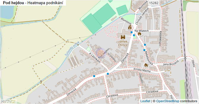 Pod hejdou - mapa podnikání