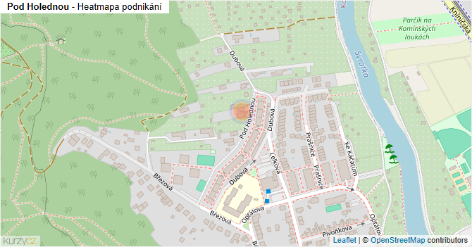 Pod Holednou - mapa podnikání