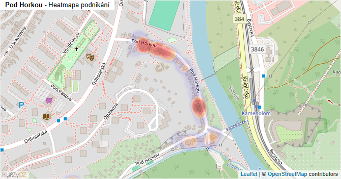 Pod Horkou - mapa podnikání