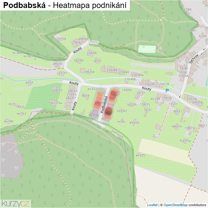 Mapa Podbabská - Firmy v ulici.
