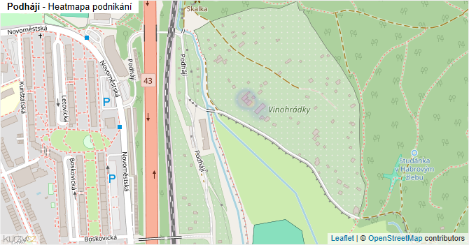Podhájí - mapa podnikání