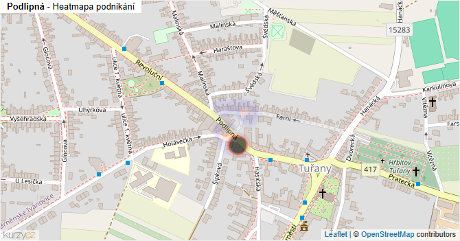 Podlipná - mapa podnikání