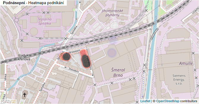 Podnásepní - mapa podnikání