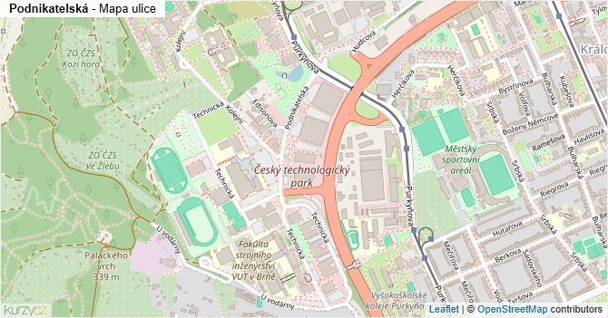 Podnikatelská - mapa ulice