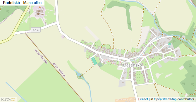 Podolská - mapa ulice