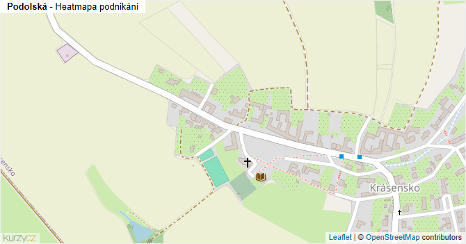 Podolská - mapa podnikání