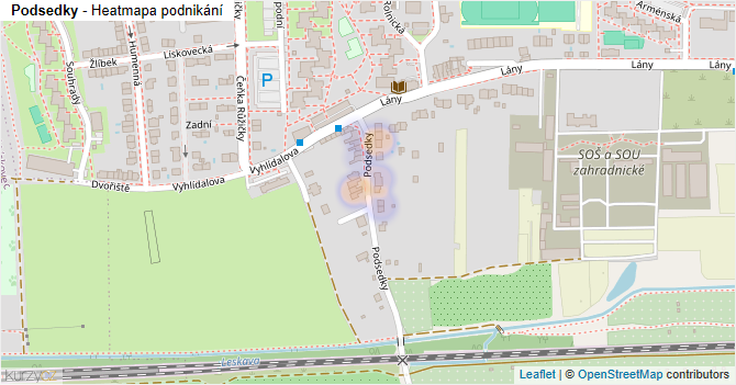 Podsedky - mapa podnikání