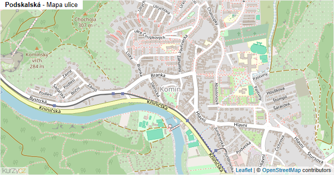 Podskalská - mapa ulice