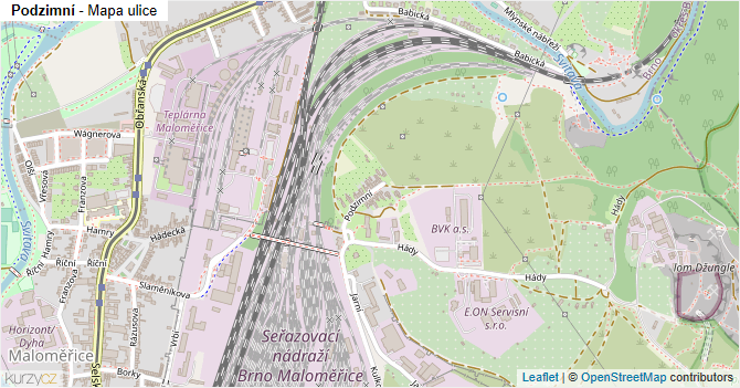 Podzimní - mapa ulice