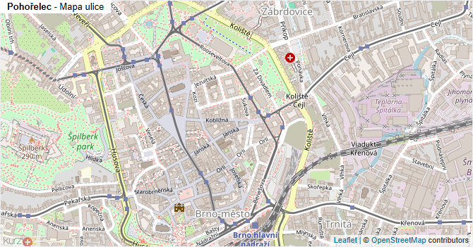 Pohořelec - mapa ulice