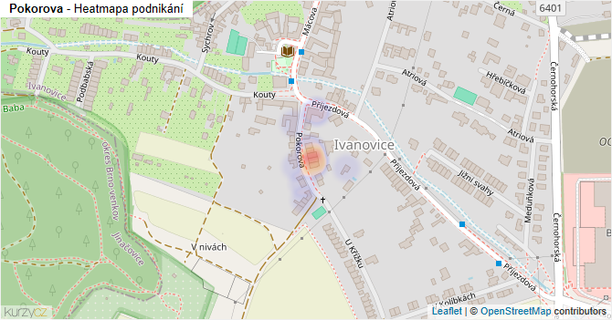 Pokorova - mapa podnikání