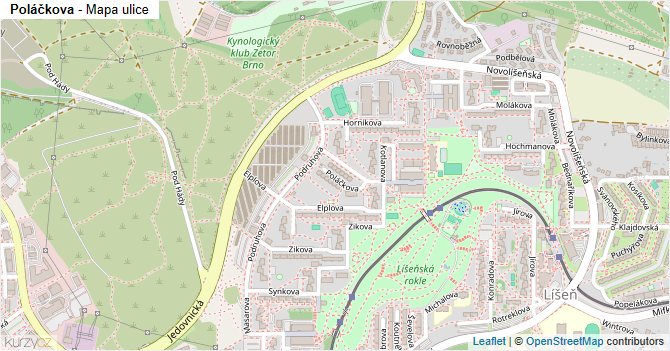 Poláčkova - mapa ulice