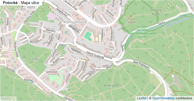 Potocká - mapa ulice