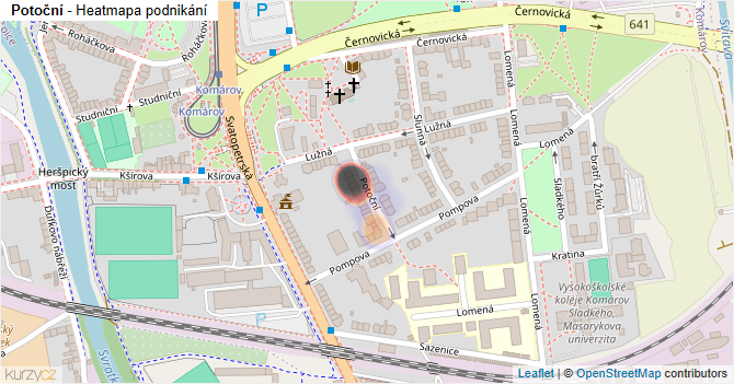 Potoční - mapa podnikání