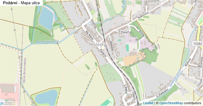 Požární - mapa ulice