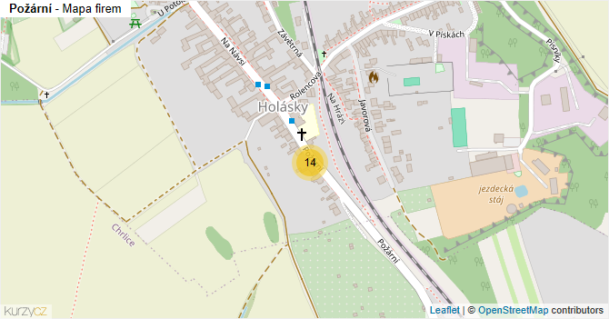 Požární - mapa firem