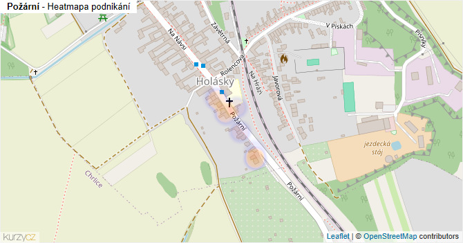 Požární - mapa podnikání