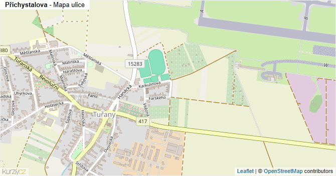 Přichystalova - mapa ulice