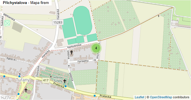Přichystalova - mapa firem