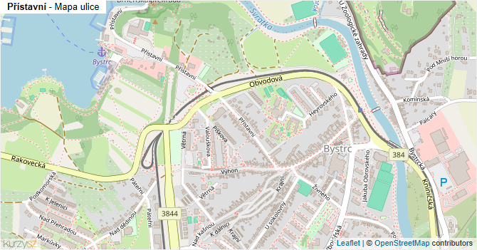 Přístavní - mapa ulice