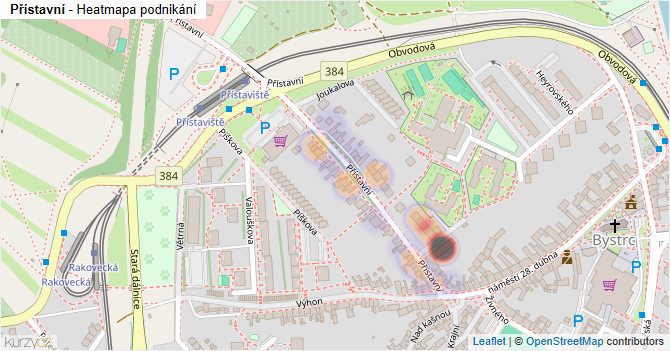 Přístavní - mapa podnikání