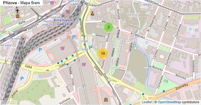 Přízova - mapa firem