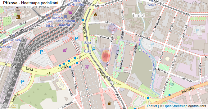 Přízova - mapa podnikání