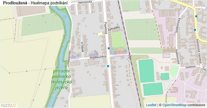 Prodloužená - mapa podnikání
