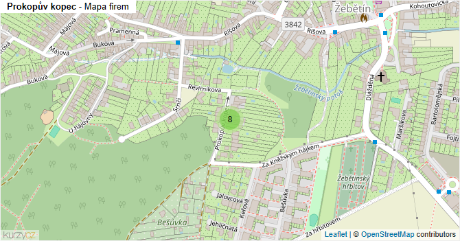 Prokopův kopec - mapa firem