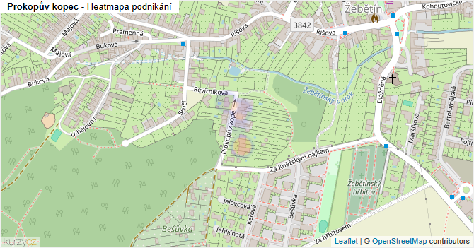 Prokopův kopec - mapa podnikání