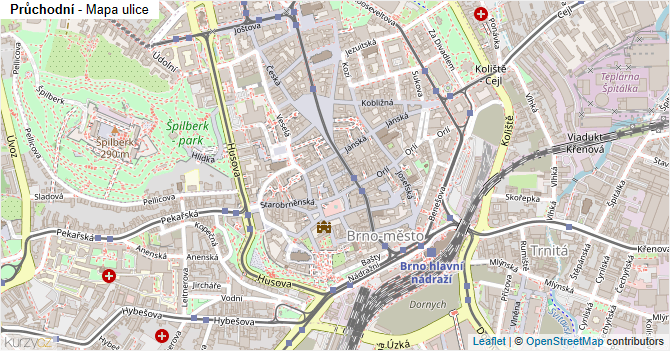 Průchodní - mapa ulice