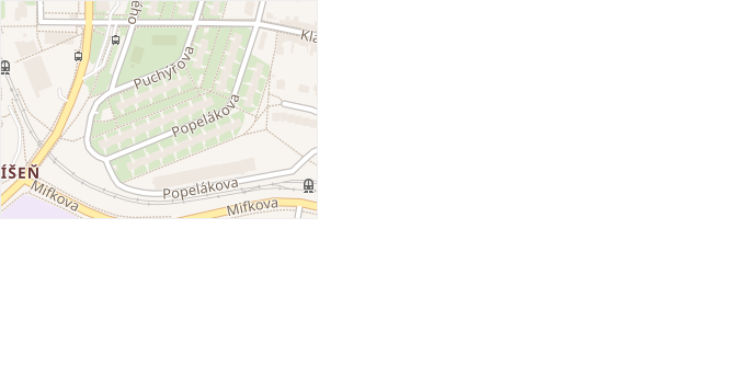 Puchýřova v obci Brno - mapa ulice